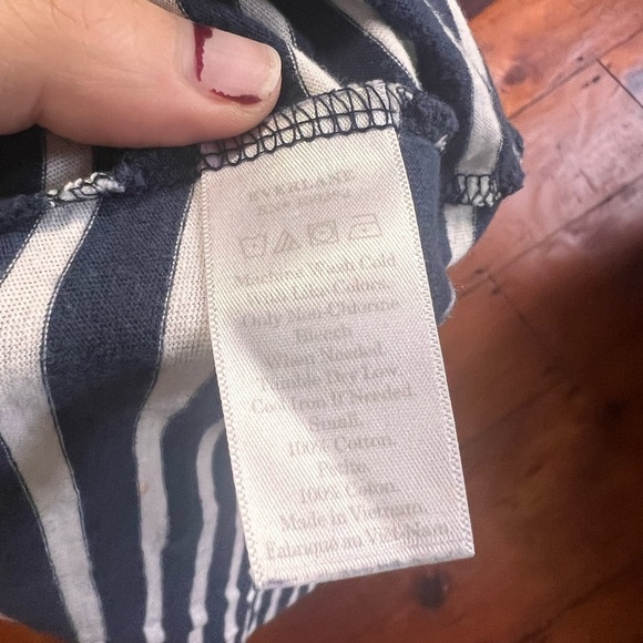 Everlane Small Womens striped v-neck tank dress knee length - Picture 3 of 5